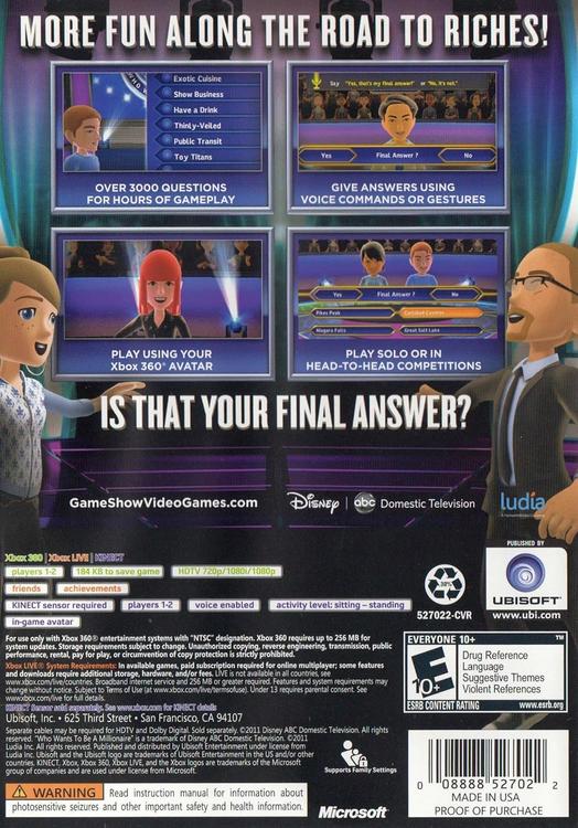 Who Wants To Be A Millionaire? 2012 Edition (usagé)