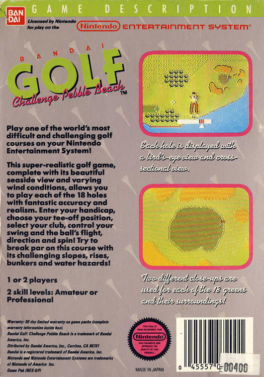 Bandai Golf: Challenge Pebble Beach (usagé)