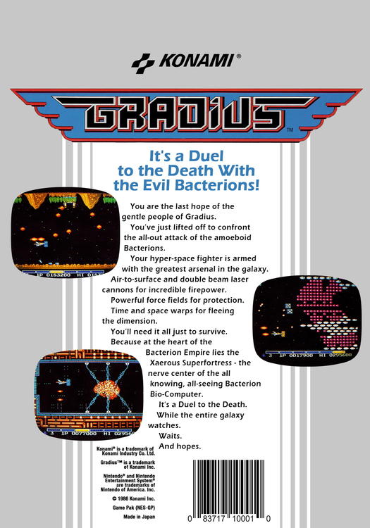 GRADIUS  (Cartouche seulement) (usagé)
