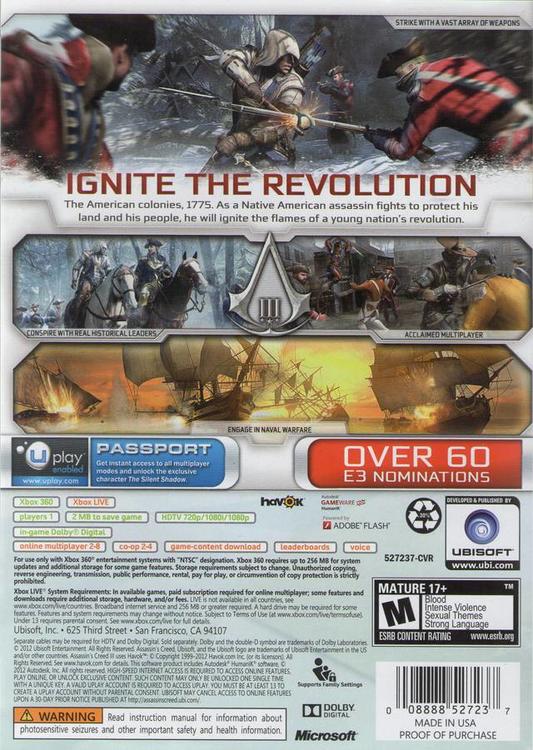 Assassin's Creed III (used)