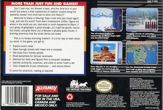 Mario is Missing! (used)