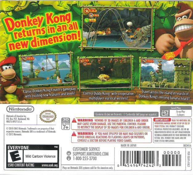 DONKEY KONG - COUNTRY RETURNS 3D (usagé)