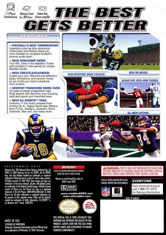 MADDEN NFL 2003 (usagé)