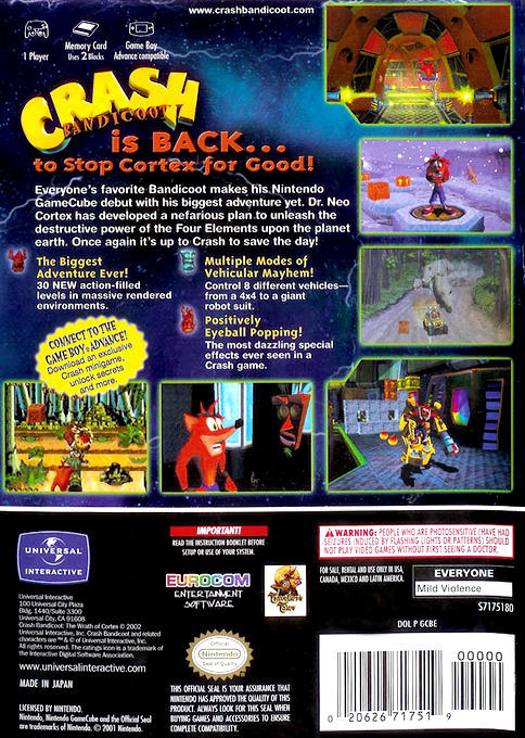 CRASH BANDICOOT - THE WRATH OF CORTEX (usagé)