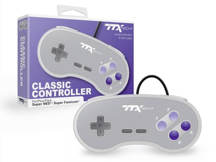 TTX Tech - Manette avec fil de 1.8 mètres pour Super Nintendo SNES