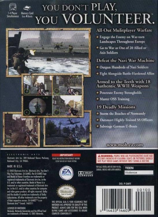 MEDAL OF HONOR FRONTLINE (usagé)