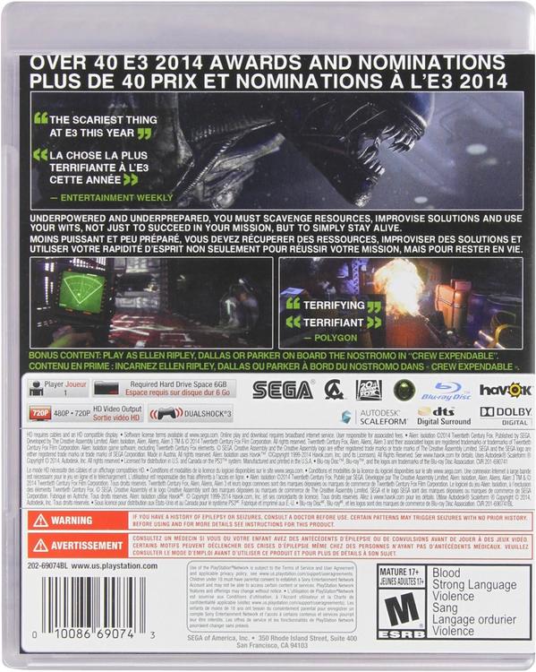 Alien: Isolation [Nostromo Edition] (usagé)