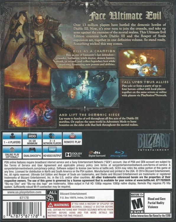Diabol III:  Reaper of Souls  [Ultimate Evil Edition] (usagé)