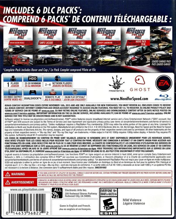NEED FOR SPEED  -  RIVALS  -  Complete edition (usagé)
