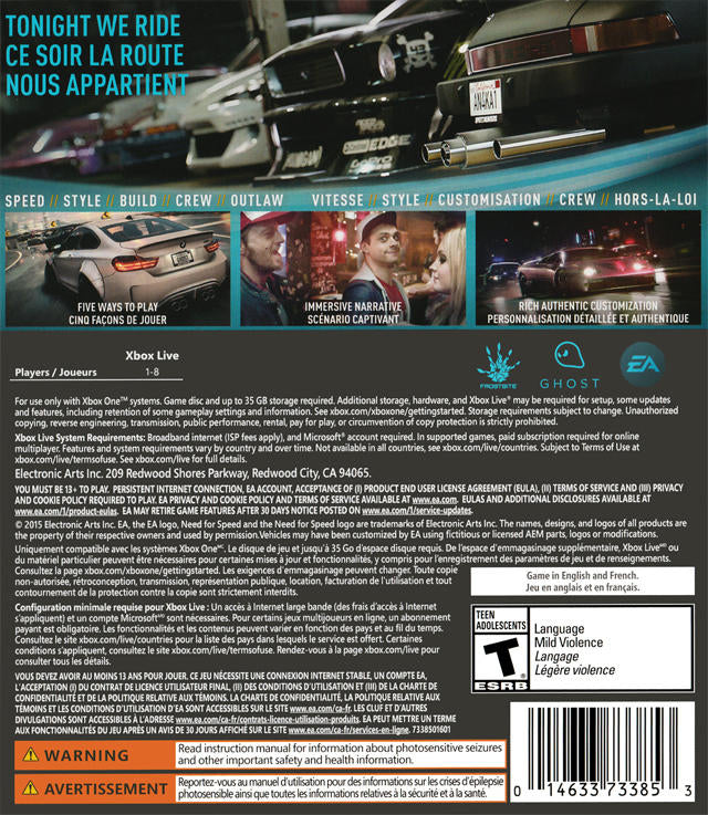 NEED FOR SPEED (usagé)