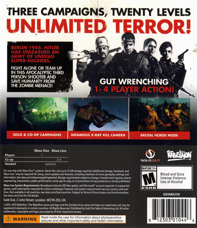 ZOMBIE ARMY TRILOGY (usagé)