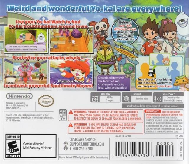 YO-KAI WATCH ( Cartridge only ) (used)