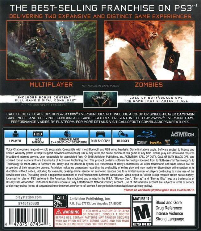 Call of Duty - Black Ops III (usagé)