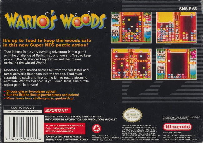 Wario's Woods (used)