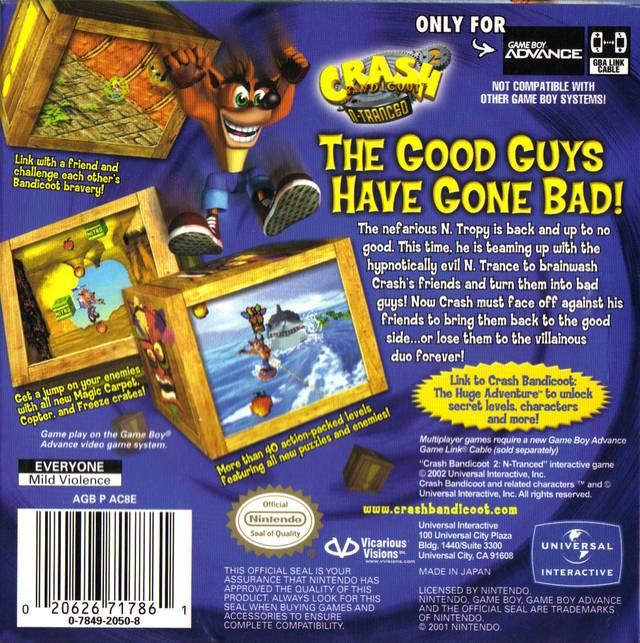 CRASH BANDICOOT 2 - N-TRANCED  ( Cartouche seulement ) (usagé)