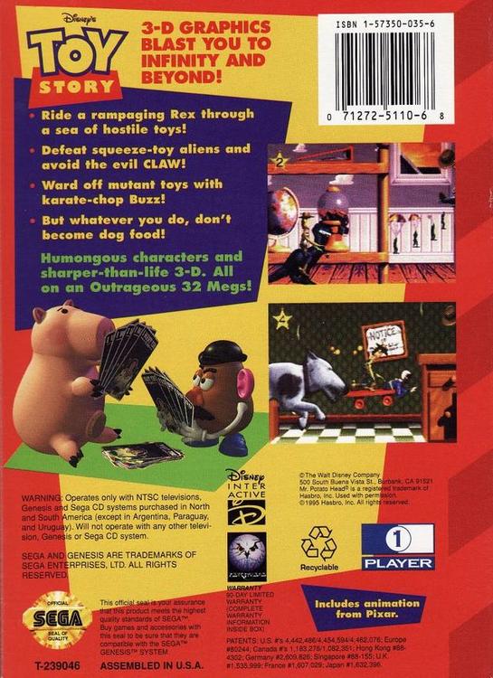 DISNEY'S TOY STORY ( Cartridge only ) (used)