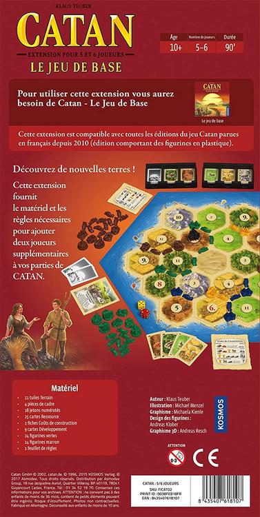 CATAN  -  EXTENSION  5 et 6 JOUEURS  ( Pour le jeu de base )  ( FR )