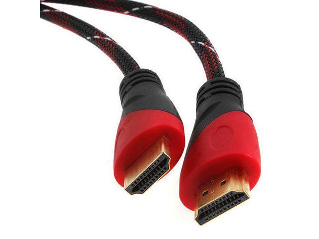 Câble HDMI 1.4 plaqué or  -  6ft / 1.83m  -  ( Xbox one / Xbox 360 / PS4 / PS3 / Nintendo Switch / WiiU )
