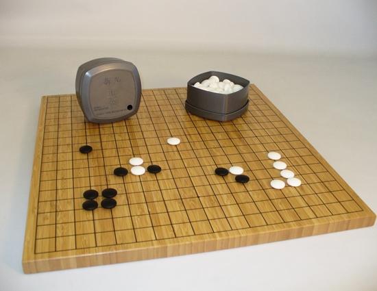 GO games on reversible bamboo board