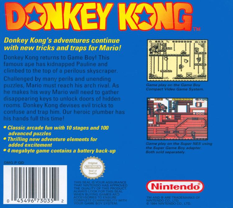 DONKEY KONG  ( Cartouche seulement ) (usagé)