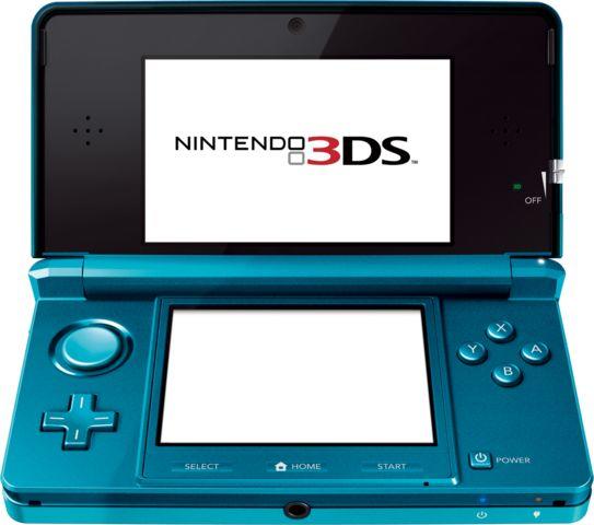 Nintendo 3DS - Aqua Blue  (Boîte et livret NON inclus) (usagé)
