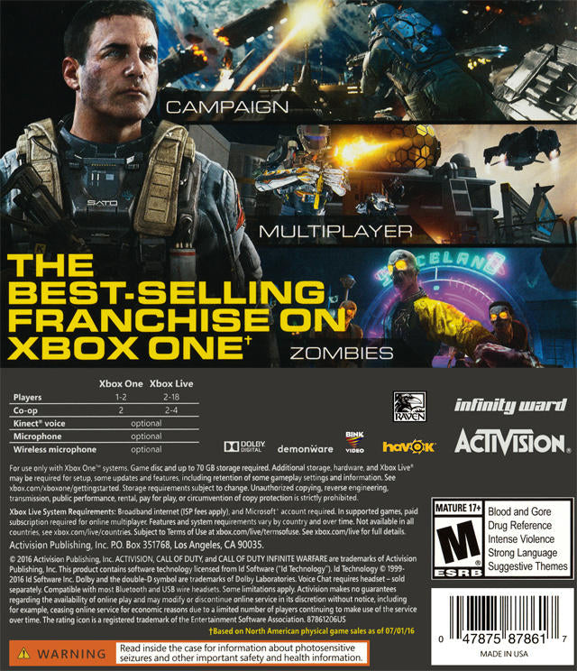 CALL OF DUTY - INFINITE WARFARE (usagé)