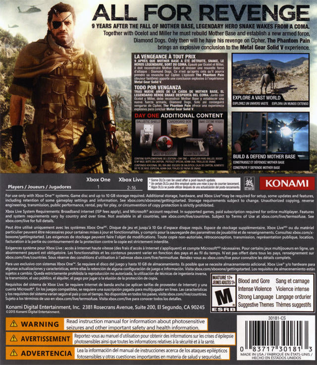 METAL GEAR SOLID V  -  The definitive experience (usagé)