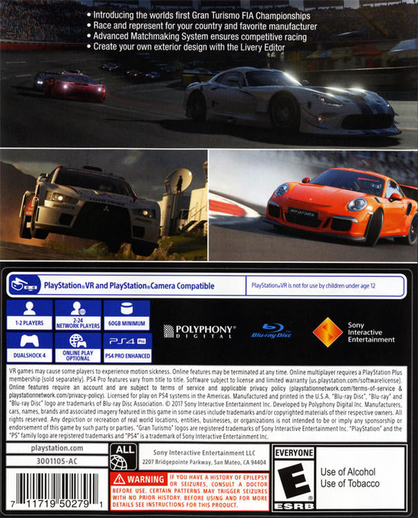 GRAN TURISMO SPORT (usagé)