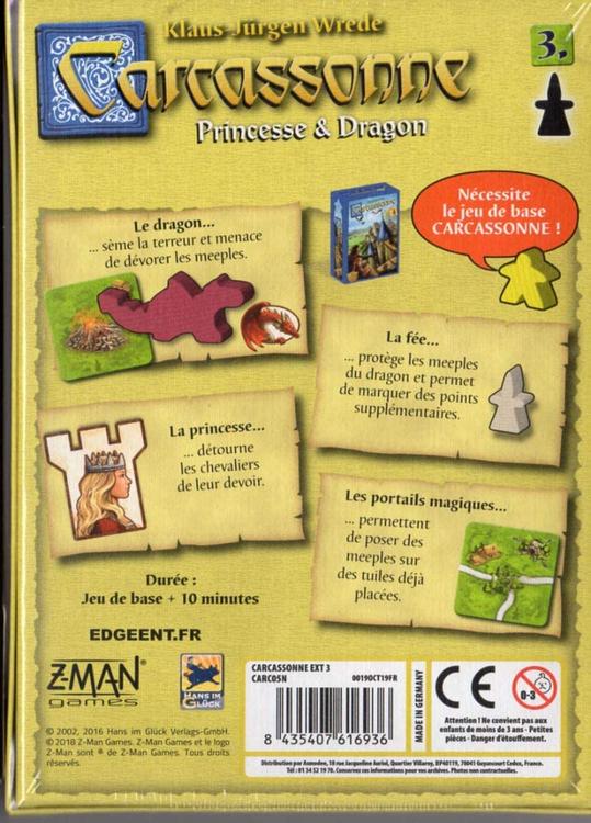 CARCASSONNE - EXPANSION 3 - PRINCESS & DRAGON (VF)