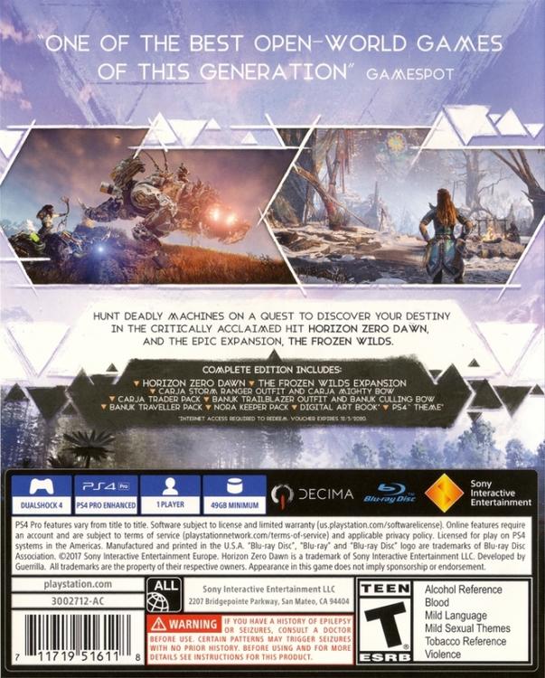 HORIZON ZERO DAWN  -  COMPLETE EDITION (usagé)