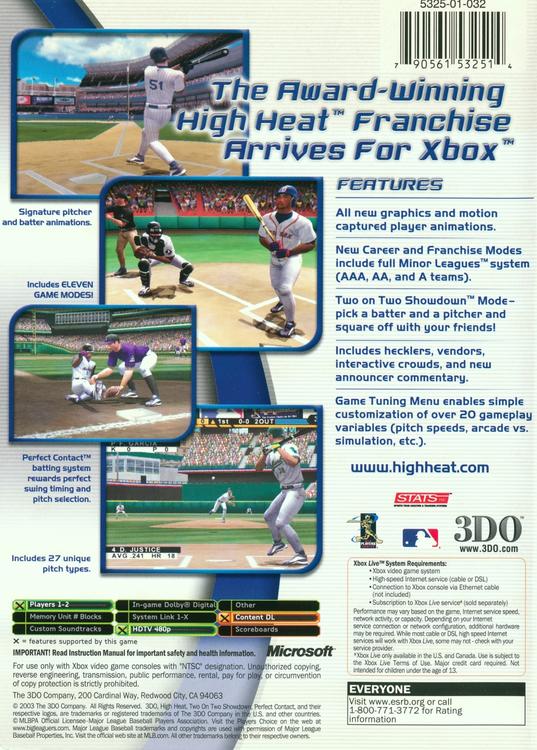 High Heat Major League Baseball 2004 (used)