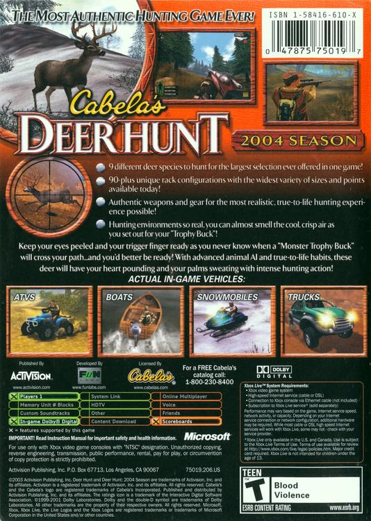 Cabela's Deer Hunt 2004 Season (used)