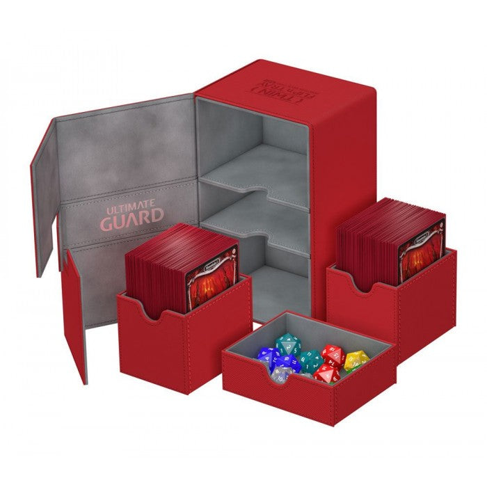 Ultimate Guard - boîte de deck de 160+ cartes  -  Twin Flip'n'tray Xenoskin  -  Rouge