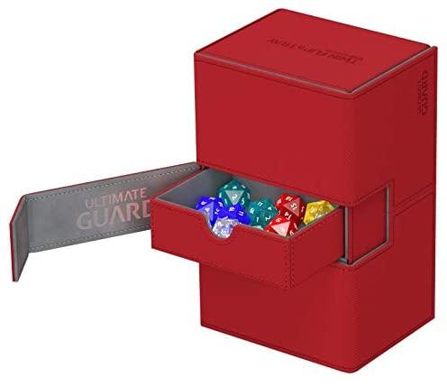 Ultimate Guard - boîte de deck de 160+ cartes  -  Twin Flip'n'tray Xenoskin  -  Rouge