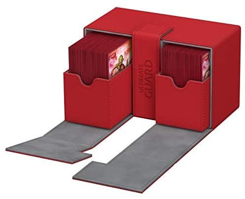 Ultimate Guard - boîte de deck de 160+ cartes  -  Twin Flip'n'tray Xenoskin  -  Rouge