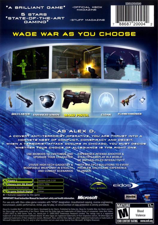 Deux Ex: Invisible War (usagé)