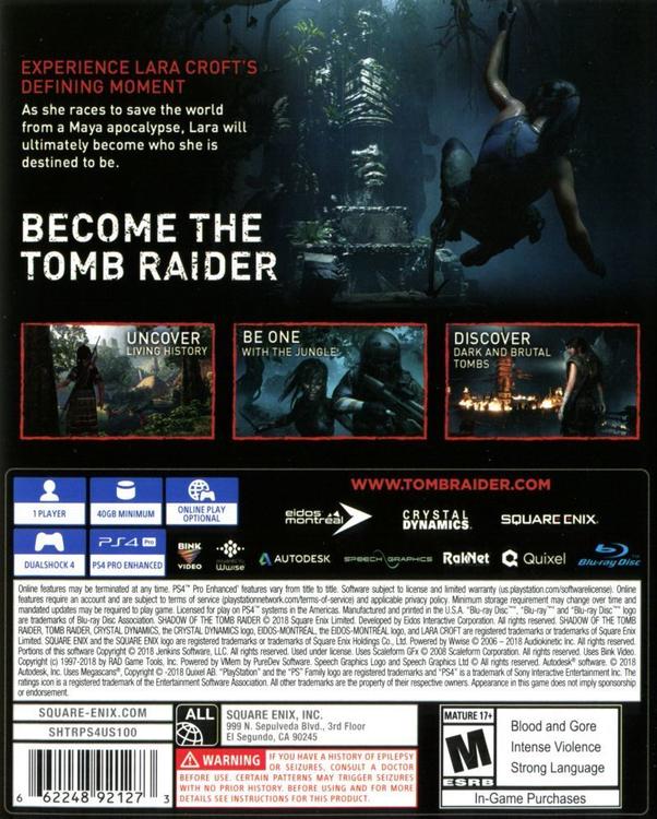 Shadow of the Tomb Raider (usagé)