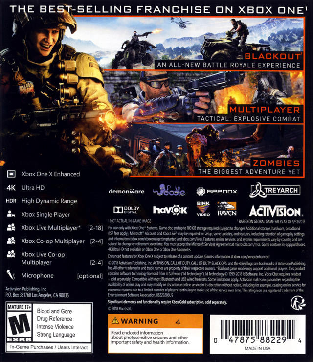 CALL OF DUTY - BLACK OPS IIII (usagé)