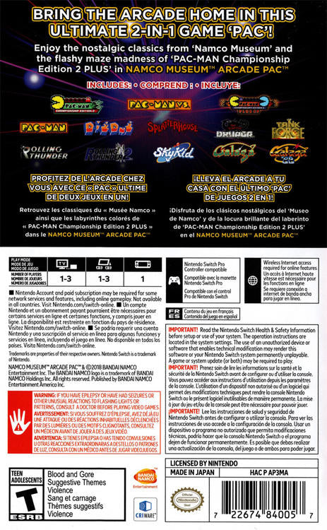 Namco Museum - Arcade Pac (usagé)