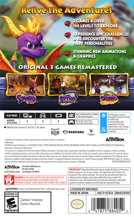 Spyro - Reignited Trilogy (used)