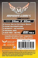 Mayday Games - 50 Premium Sleeves - 54mm X 80mm - Clear