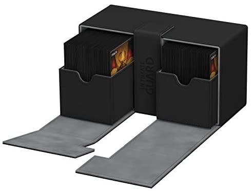 Ultimate Guard - 200+ Card Deck Box - Twin Flip'n'tray Xenoskin - Black
