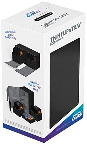 Ultimate Guard - boîte de deck de 200+ cartes  -  Twin Flip'n'tray Xenoskin  -  Noire