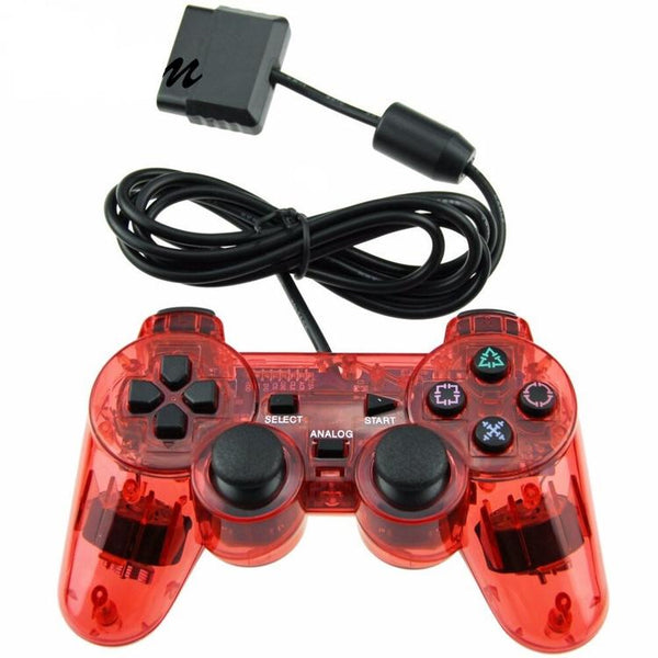 Klermon - Manette avec fil Doubleshock 2 pour Playstation 2 - Rouge