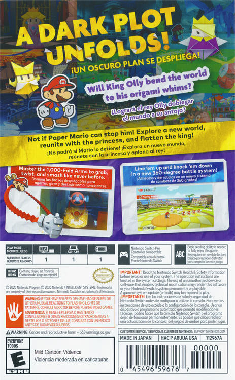 PAPER MARIO - THE ORIGAMI KING (usagé)