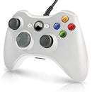Klermon - Manette avec fil pour Xbox 360 / PC - Blanc