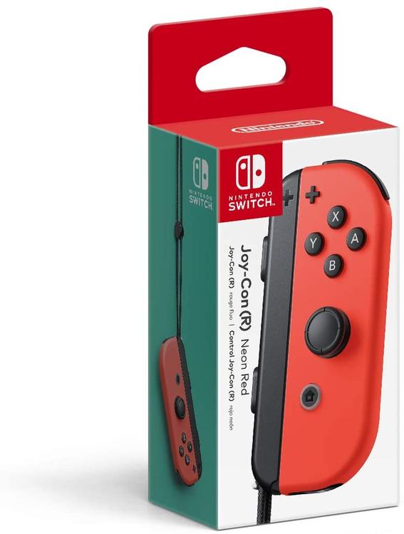 Nintendo - Neon Red Right Joy-con (R) Controller for Nintendo Switch