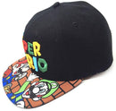 Super Mario Bros. Adjustable Cap - Mario and Luigi in front of brick wall