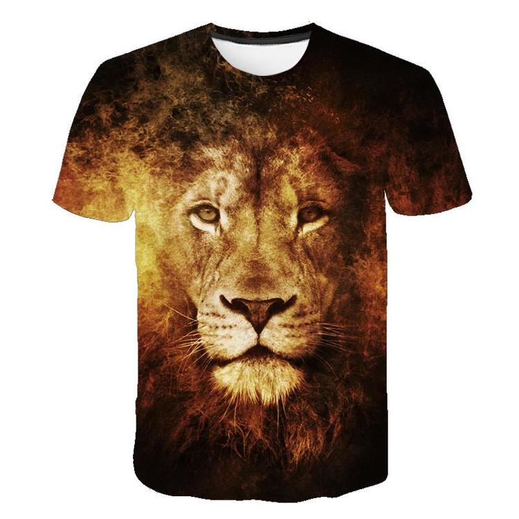 T-shirt - Animal life  -  lion  ( Grandeur adulte - M )