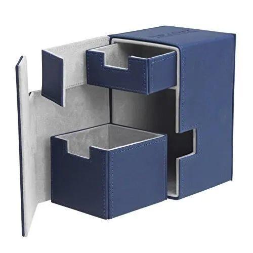 Ultimate Guard - boîte de deck de 100+ cartes  -  Flip'n'tray Xenoskin  -  Bleue